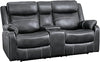 Lexicon 194840124122 Lay Flat Reclining Loveseat Gray