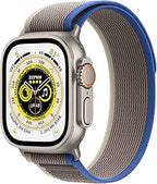 Apple Apple Watch Ultra Titanium Case Blue/Gray Trail Loop Renewed