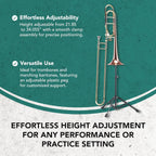 K&M 14990.000.55 Portable Trombone Stand - Black Finish