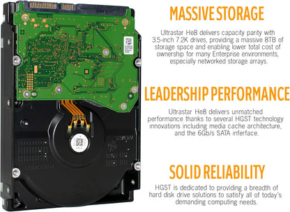 Western Digital HUH728080ALE604/CR 8TB Ultrastar He8 HDD (Renewed)