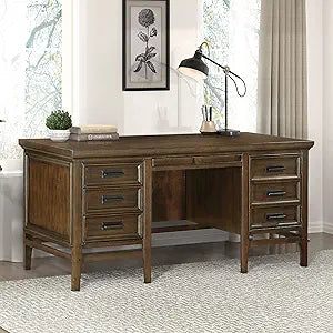 Lexicon 194840157434 Grayson Executive Desk Brown Cherry