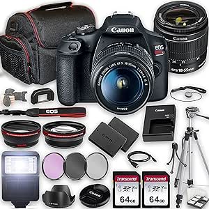 Canon EOS Rebel T7 (EOS 2000D) DSLR Bundle Renewed