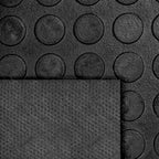 MSI AMZ-RFMROLL-0001 Black Rubber Floor Mat Roll, Coin Texture