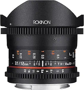 Rokinon DS12M-N 12mm T3.1 Cine Fisheye Nikon DSLR Lens