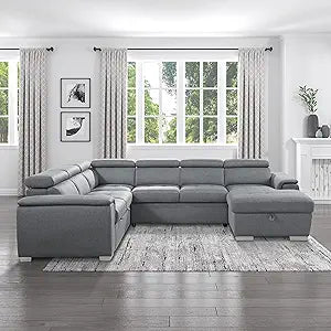 Lexicon 194840167822 Calzada 4-Piece Sectional Sofa Bed