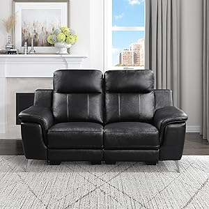 Lexicon 194840168003 Betzer Leather Power Reclining Loveseat