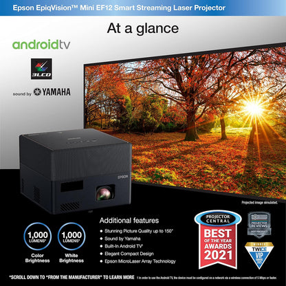 Epson EF12 EpiqVision Mini Smart Streaming Projector (Renewed)