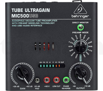 Behringer MIC500USB Vacuum Tube Preamplifier with USB Interface
