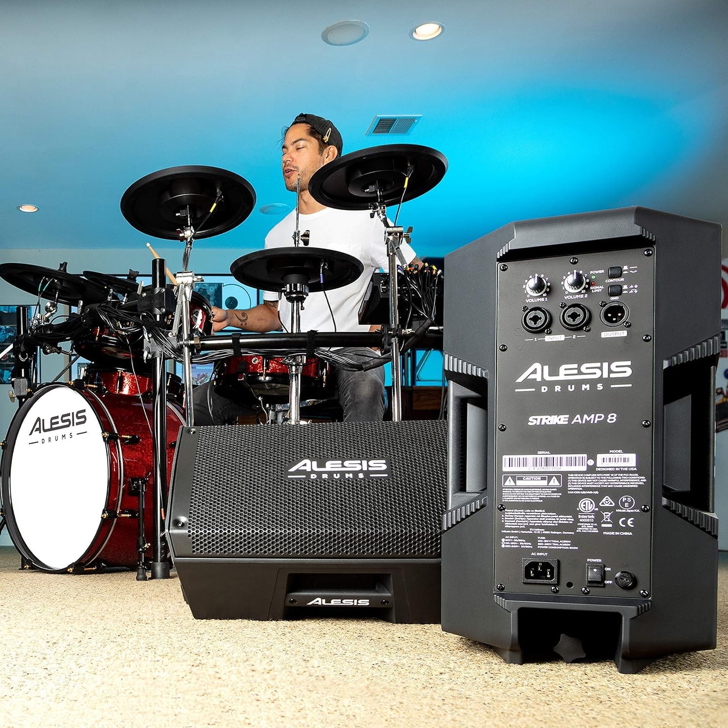 Alesis Strike Amp 8, 2000W Electronic Drum Amplifier (Renewed)