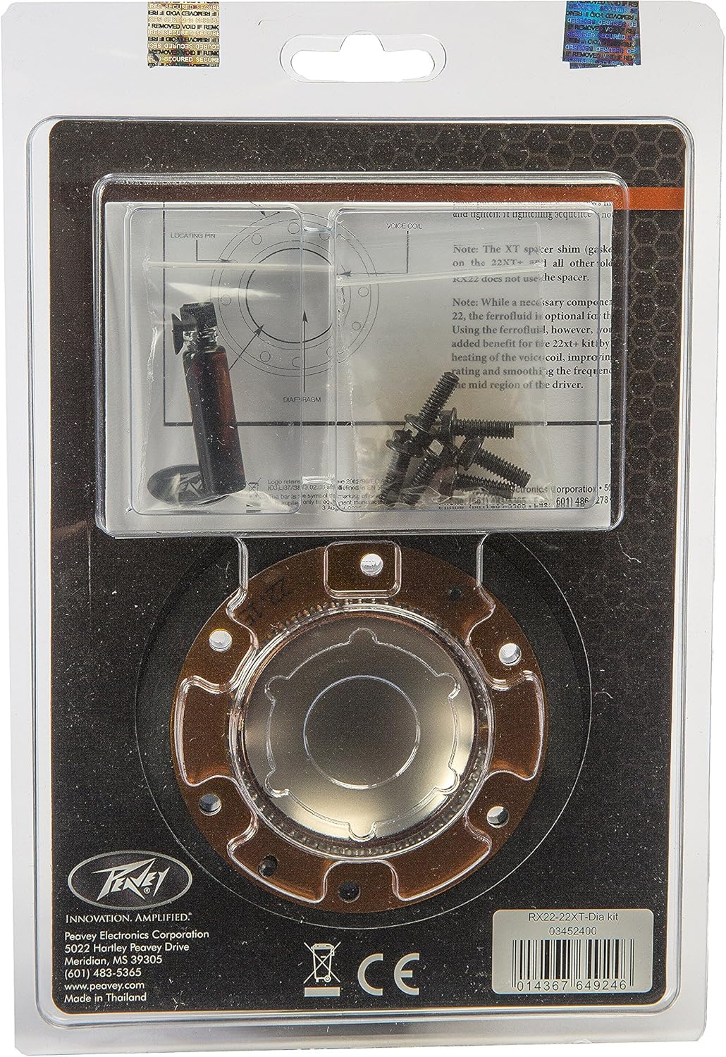 Peavey 03452400 RX 22/22XT Diaphragm Repair Kit