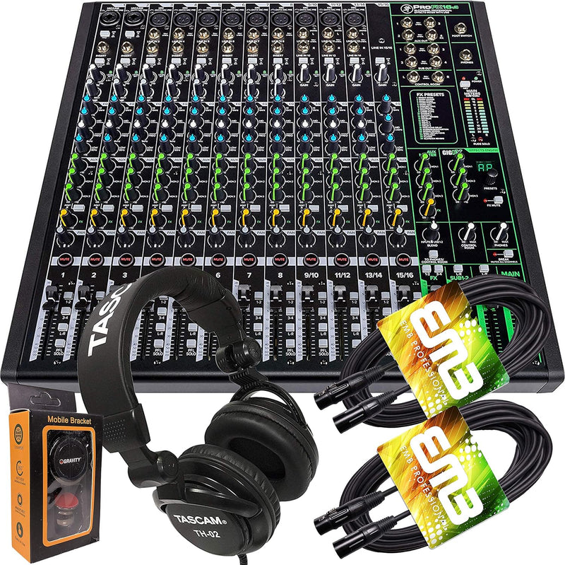 Gravity ProFX16v3 Mackie 16-Channel Mixer Effects Bundle — main product image