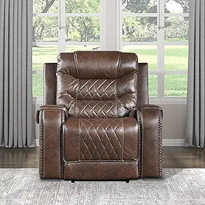 Lexicon 194840168690 Derringer Brown Power Reclining Chair — main product image
