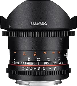 Samyang 7522 8mm T3.8 VDSLR II Manual Focus Lens Canon