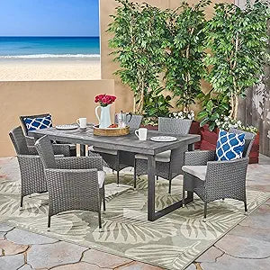 Misc 6-Seater Acaci Wood Outdoor Dining Set — main product image