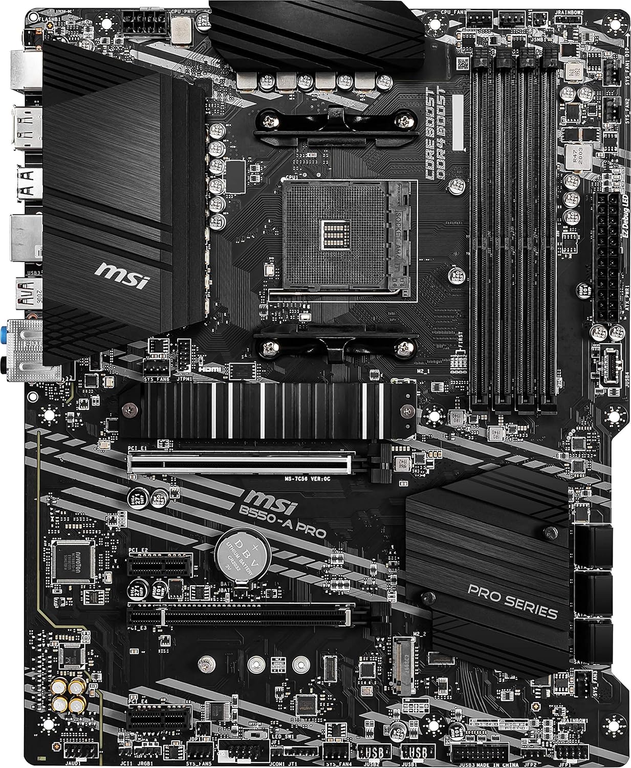 MSI B550-A PRO Gaming Motherboard AM4 PCIe 4.0 Renewed