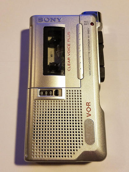 Sony M560 Microcassette Recorder Handheld Voice Activated