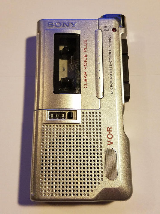 Sony M560 Microcassette Recorder Handheld Voice Activated