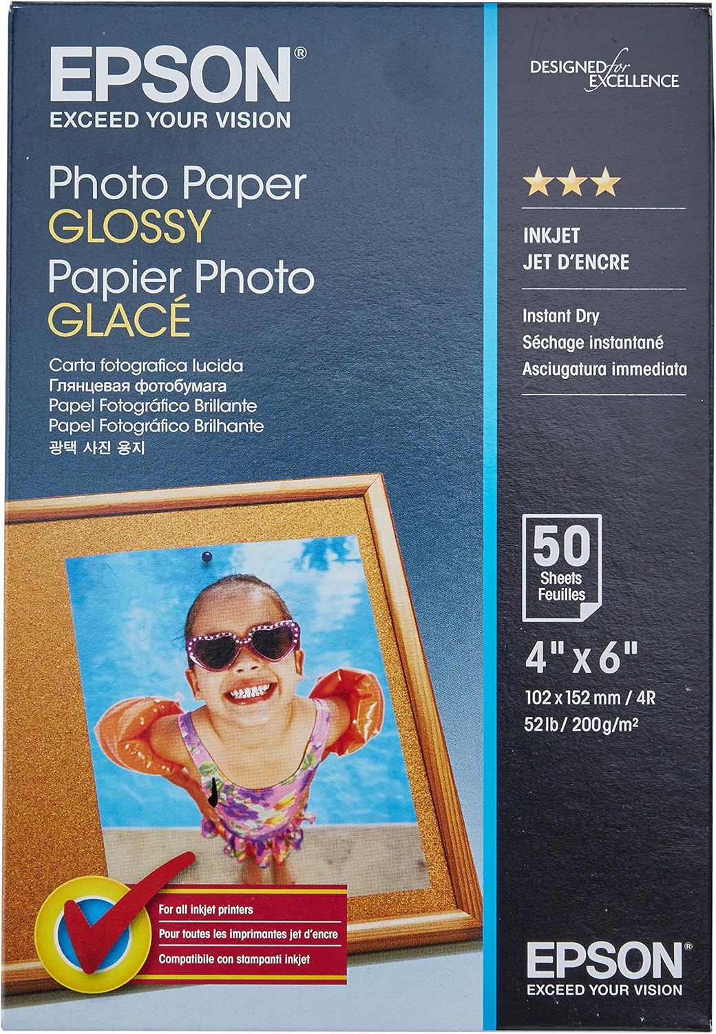 Epson C13S042547 4x6 Photo Paper Glossy 50 Sheets