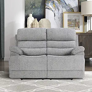 Lexicon 194840169284 Greyville Power Reclining Loveseat Gray