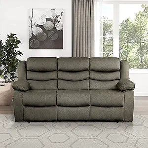 Lexicon Mabel Reclining Sofa - Brown Wall-Hugger