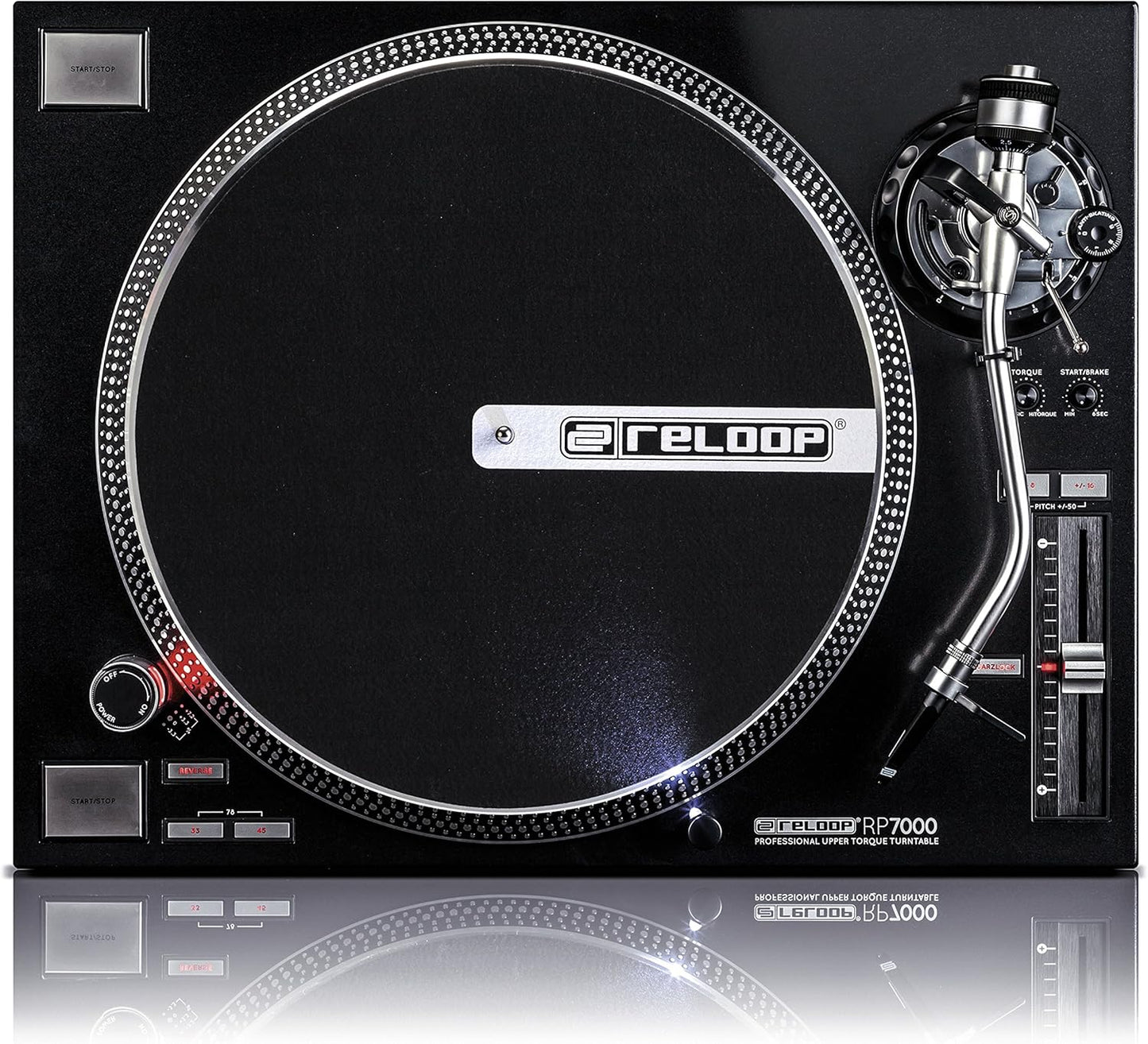 Reloop AMS-RP-7000 Quartz DJ Turntable Direct Drive Black
